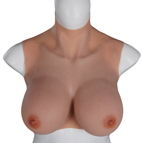 2022 New-arrival Cross-Love Crossdresser Tanned Silicone Wearable G Cup RealSkin 3.0 Breast Form