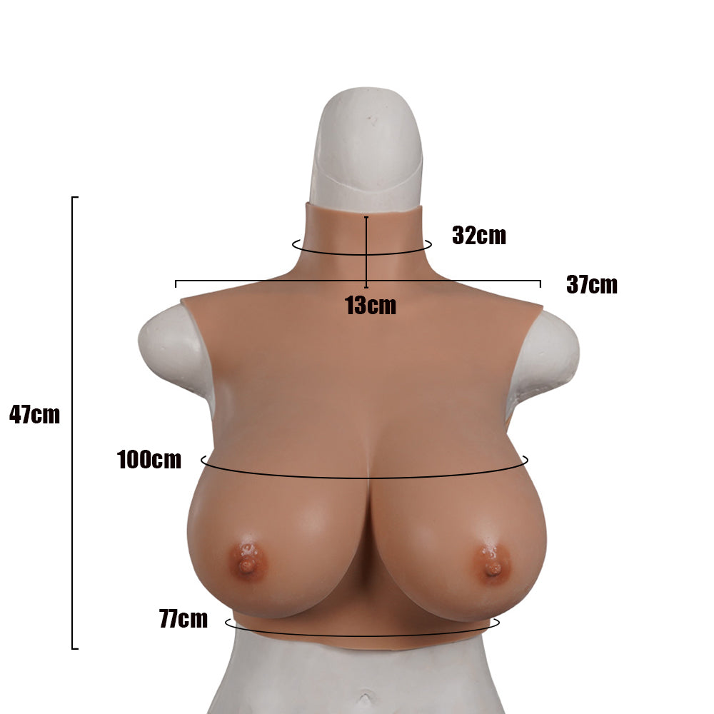 Cross-Love Crossdresser Cosplay Realistic Silicone G cup Costume Crop Top Non-Sleeve Female Upper Body Form