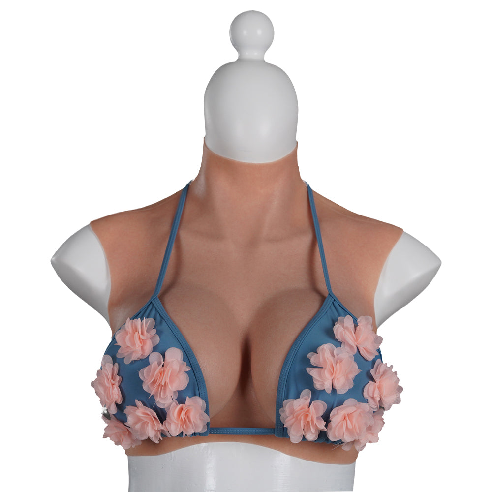 2022 New-arrival Cross-Love Crossdresser Tanned Silicone Wearable F Cup RealSkin 3.0 Breast Form