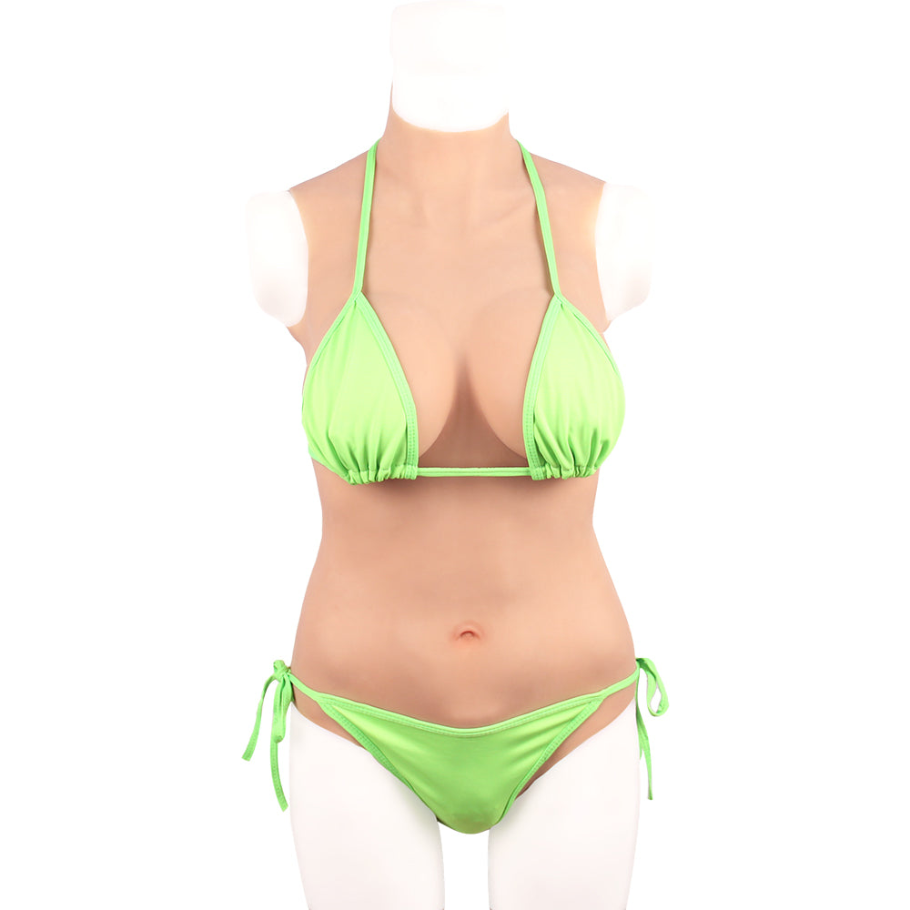 Cross-Love Cross Dress M-Size B-Cup Realistic Crop Top Briefs Silicone Wearable Body Form with Knickers Pant Bodysuit
