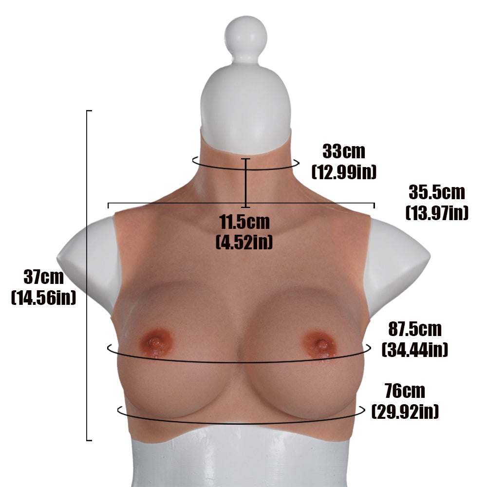 2022 New-arrival Cross-Love Crossdresser Tanned Silicone Wearable E Cup RealSkin 3.0 Breast Form