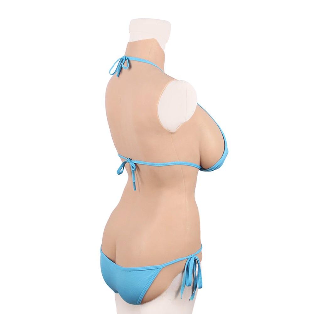 Cross-Love Cross Dress L-Size D-Cup Realistic Crop Top Briefs Silicone Wearable Body Form with Knickers Pant Bodysuit