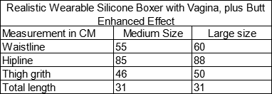 Realistic Wearable Silicone Boxer with Vagina, plus Butt Enhanced Effect