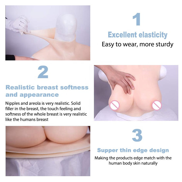 Cross-Love G Cup Silicone/Cotton filled crossdressing Breast Forms