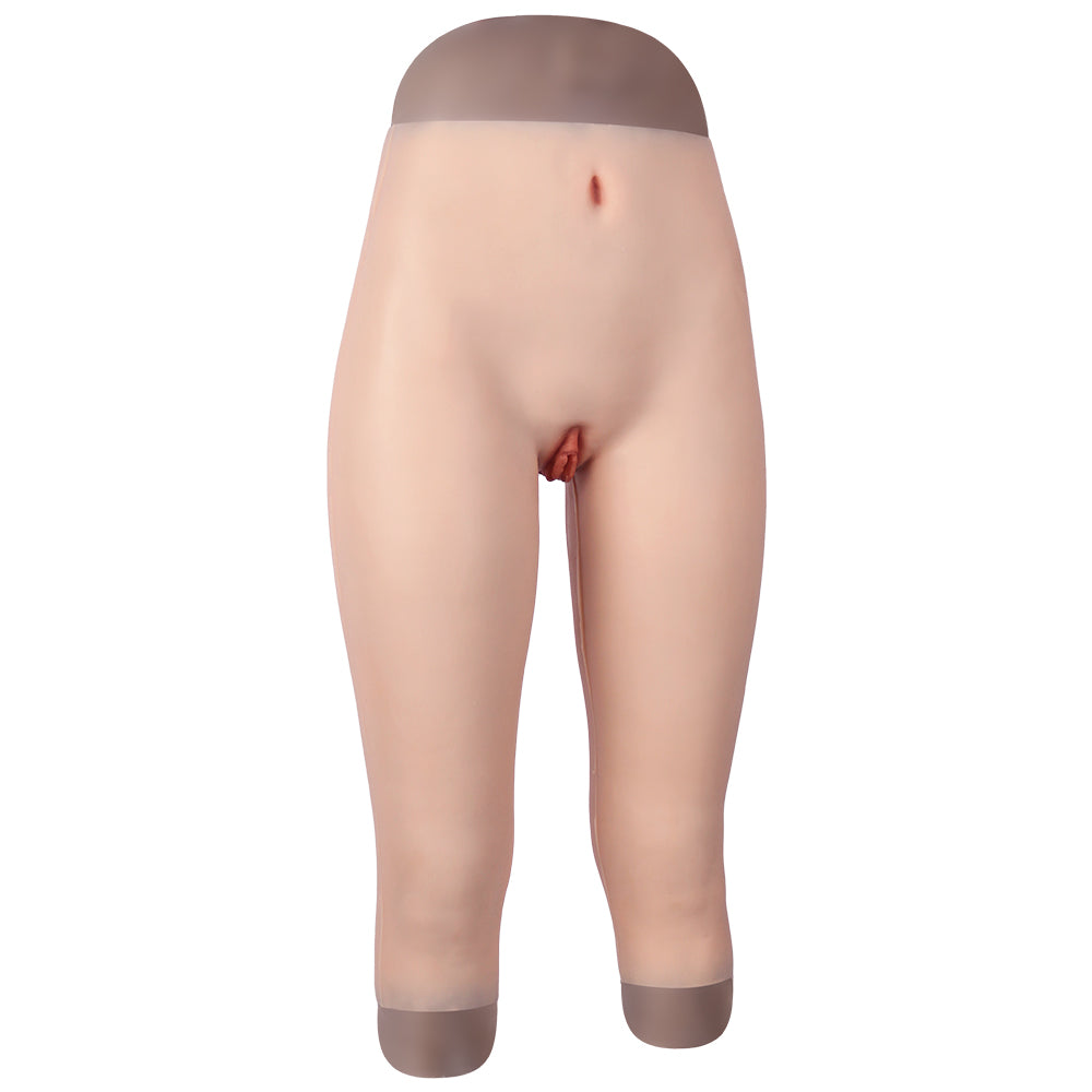 Cross-Love Crossdress Female Realistic Penetrable Vagina Wearable Silicone Short Capri Seventh Pant