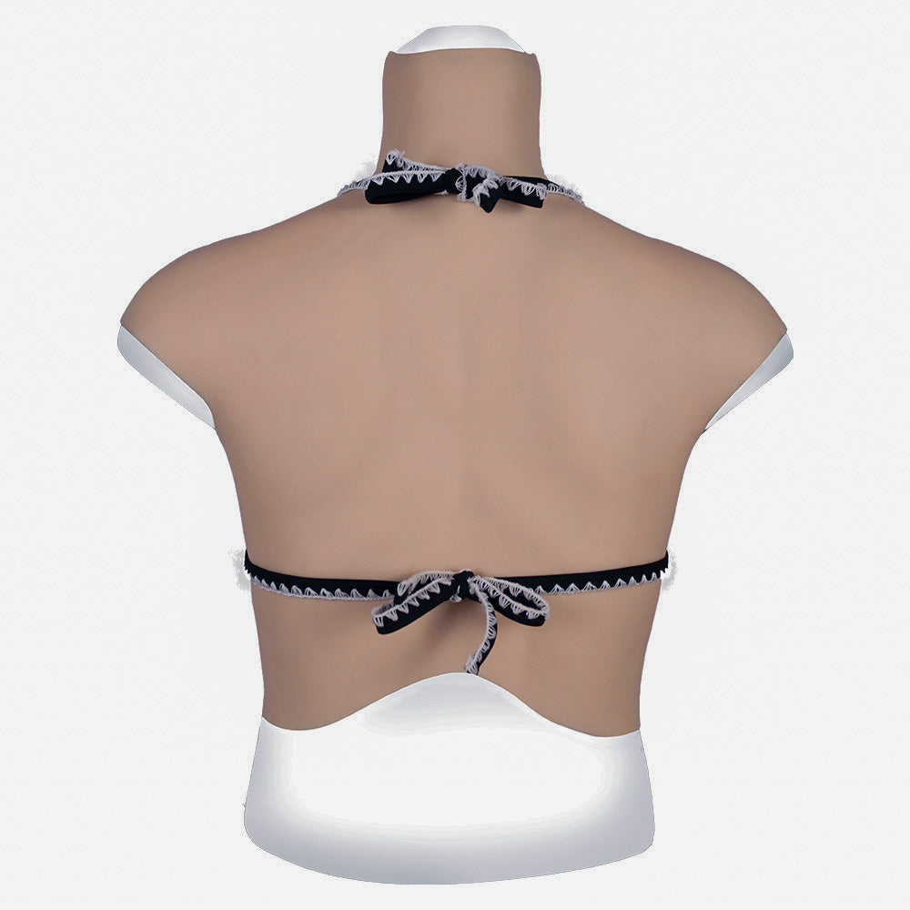 MaleTorso Natural D Cup High Neck Breast Form 7.0 Short Size L