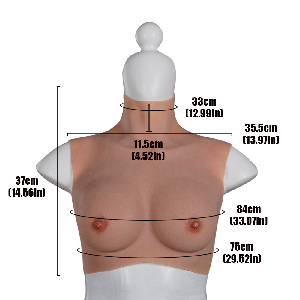 2022 New-arrival Cross-love Cross Dresser Tanned Silicone Wearable B Cup RealSkin 3.0 Breast Form