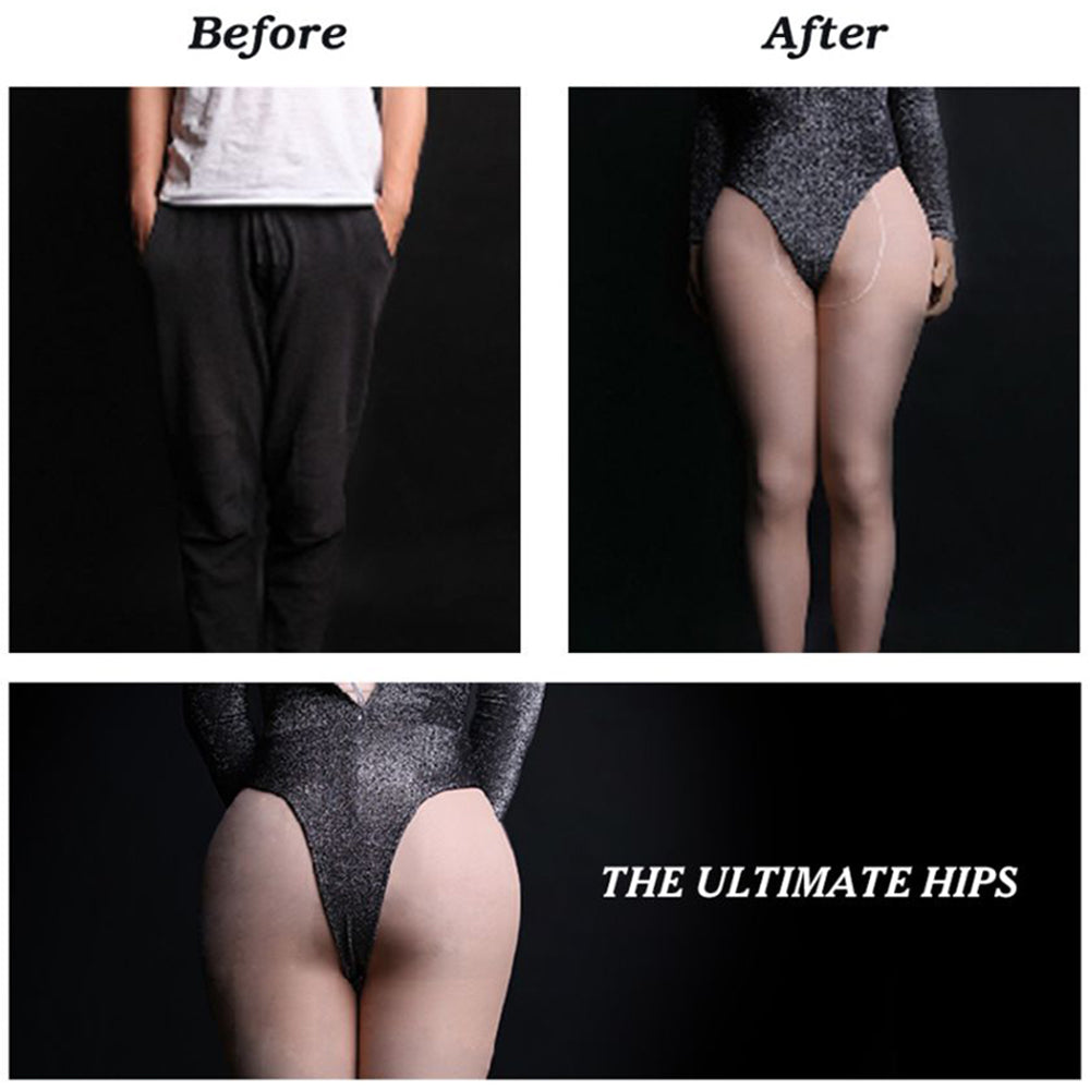 Cross-Love Crossdress One-Pair Realistic Silicone False Hip and Butt Enhancement Pad Buttock Push Up Enlargement