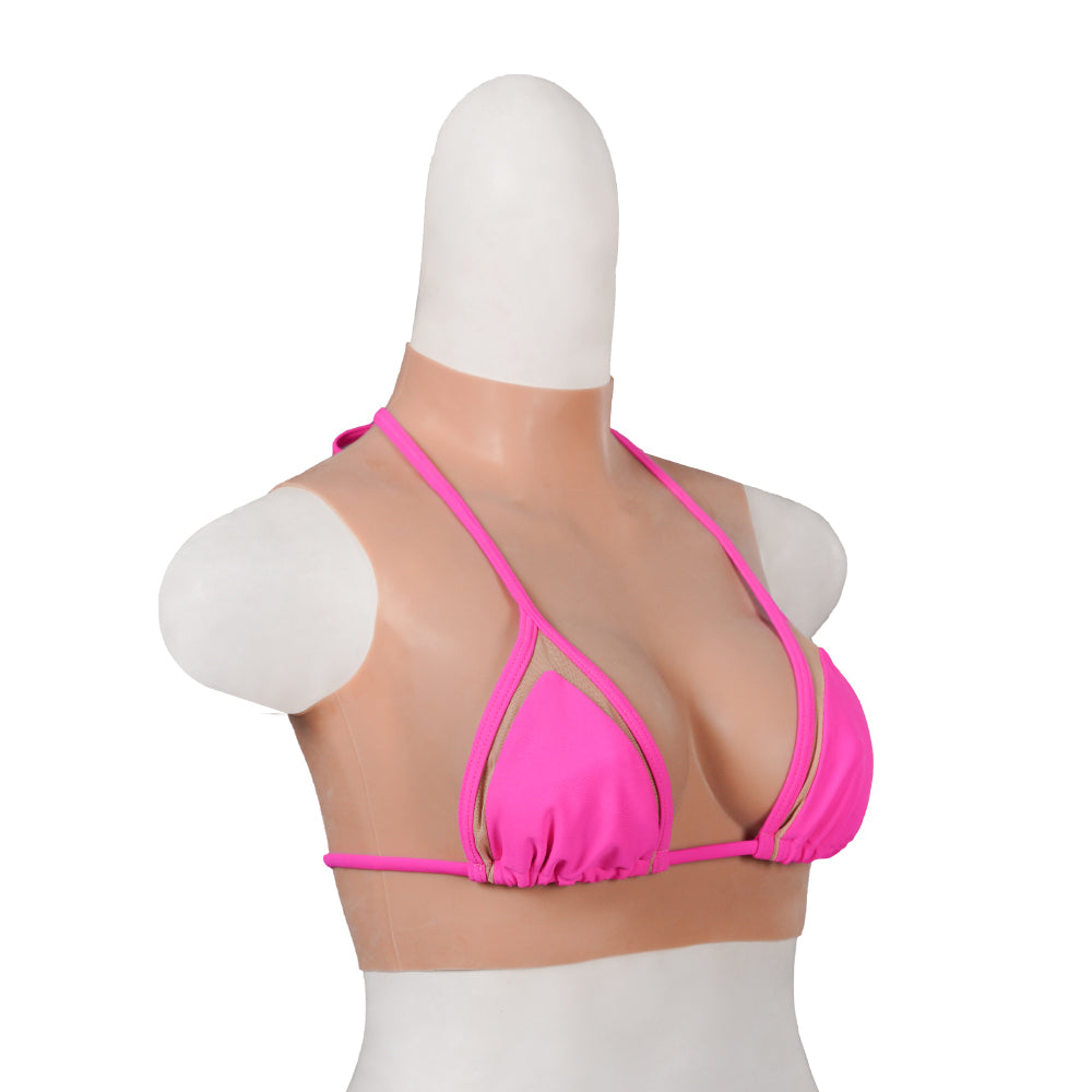 Realistic B Cup High Neck Sleeveless Breast Form