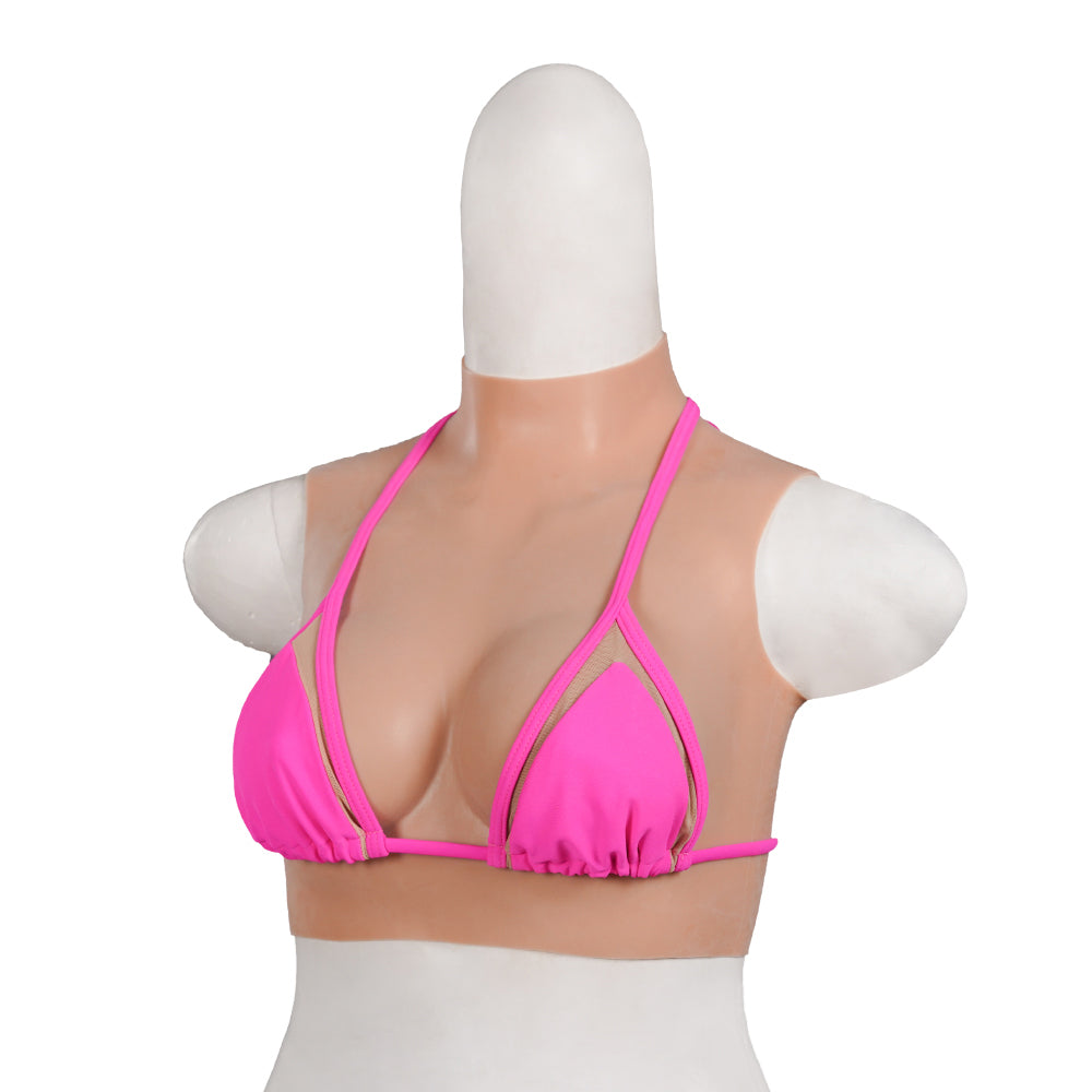 Realistic B Cup High Neck Sleeveless Breast Form