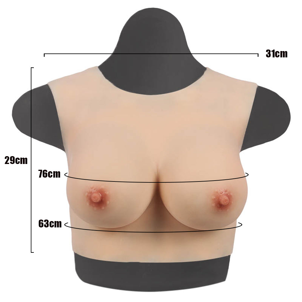 High Realistic Silicone B cup Round Collar Non-Sleeve Female Upper Body Form