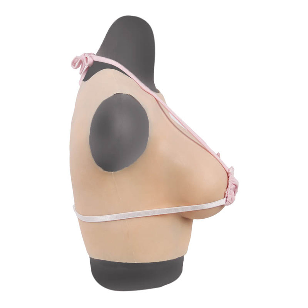 Cross-Love Crossdresser High Realistic Silicone C cup Round Collar Non-Sleeve Female Upper Body Form