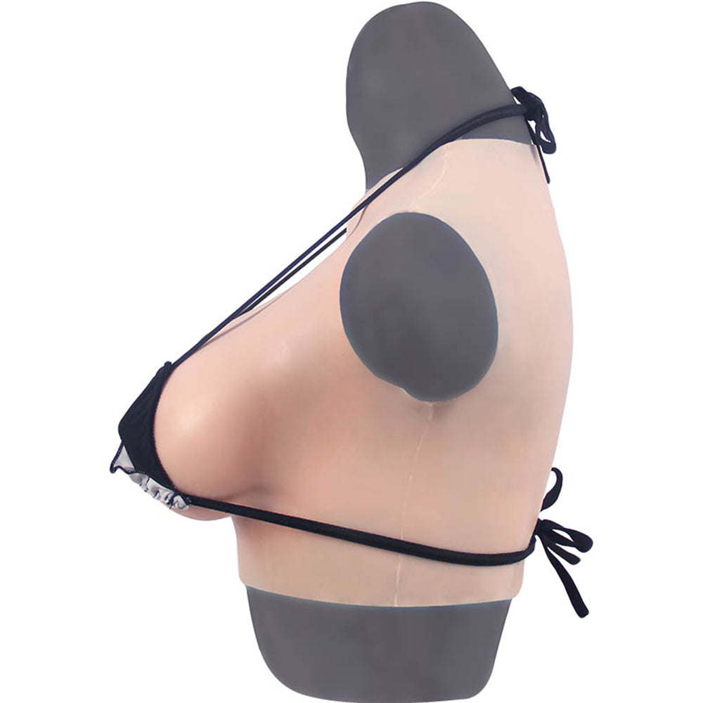 Cross-Love Crossdresser High Realistic Silicone D cup Round Collar Non-Sleeve Female Upper Body Form