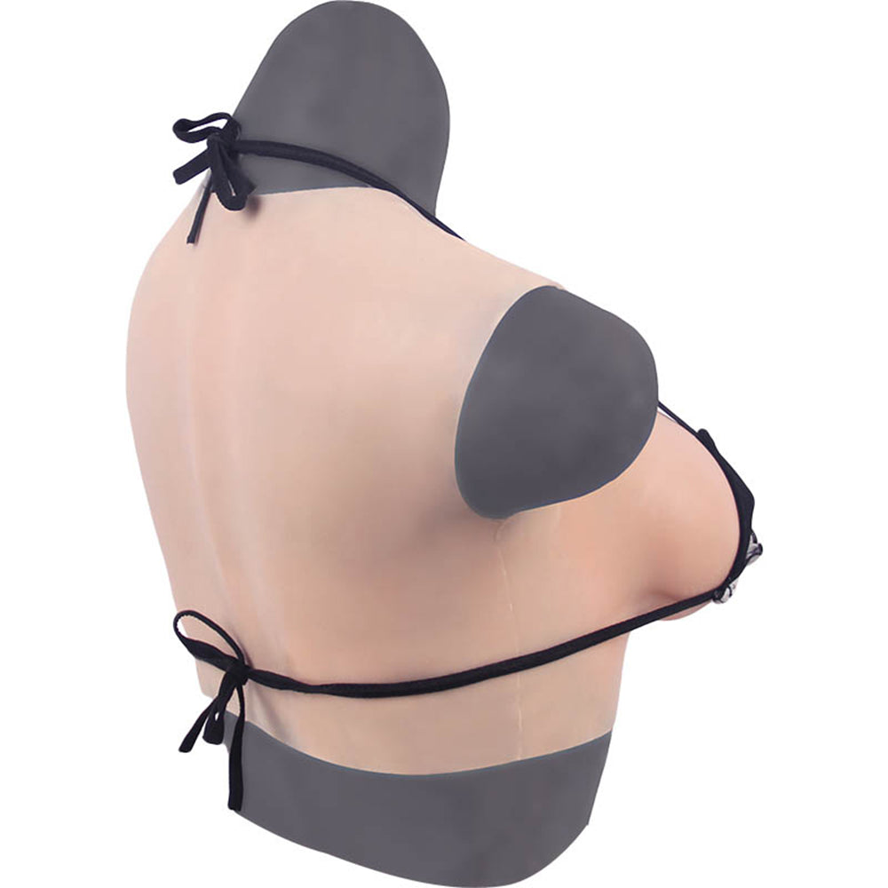 Cross-Love Crossdresser High Realistic Silicone D cup Round Collar Non-Sleeve Female Upper Body Form