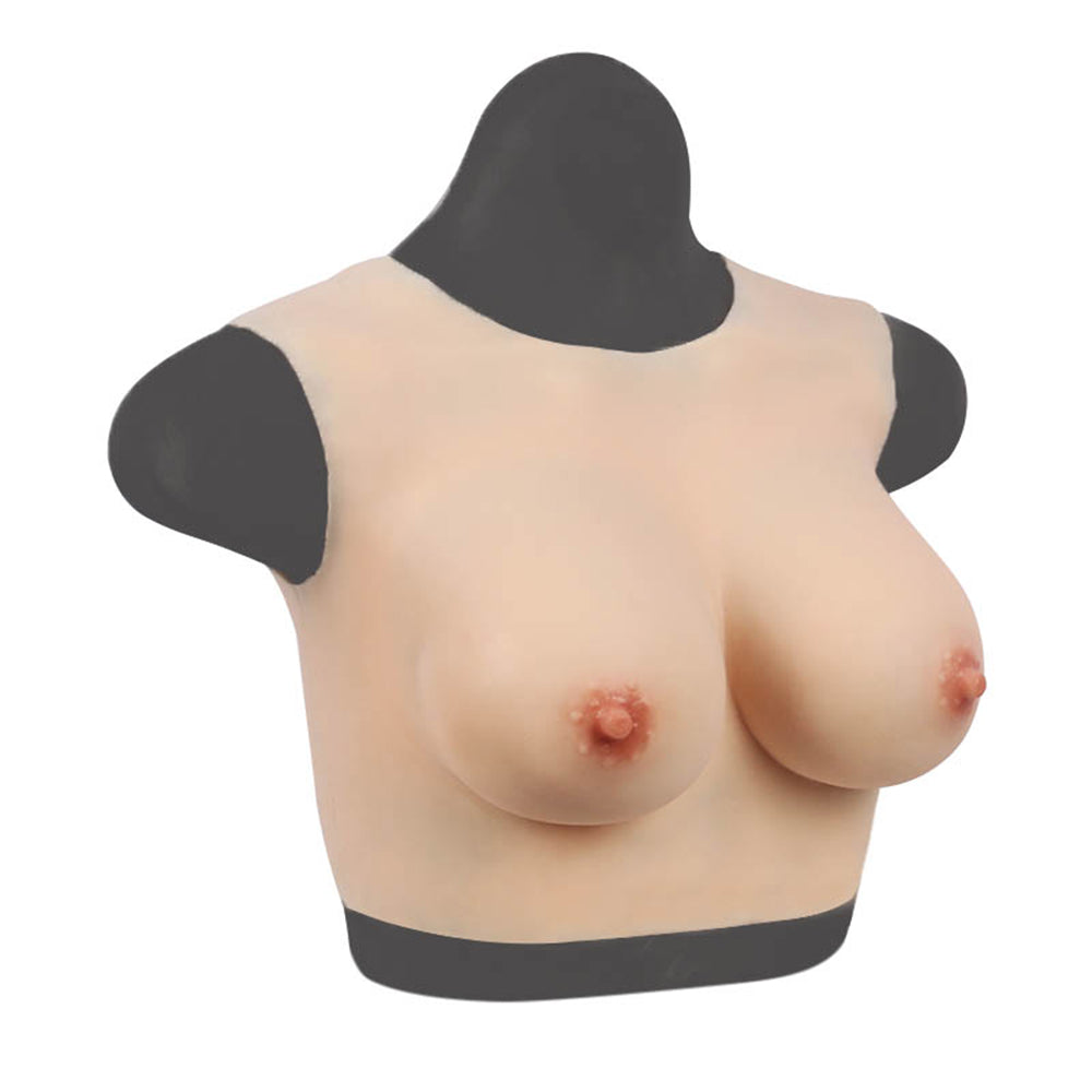 Cross-Love Crossdresser High Realistic Silicone E cup Round Collar Non-Sleeve Female Upper Body Form
