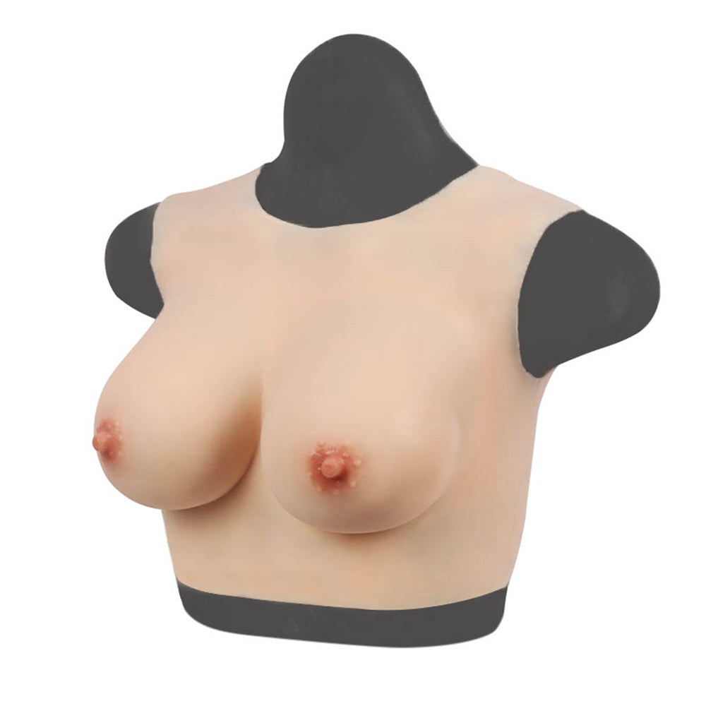 Cross-Love Crossdresser High Realistic Silicone E cup Round Collar Non-Sleeve Female Upper Body Form