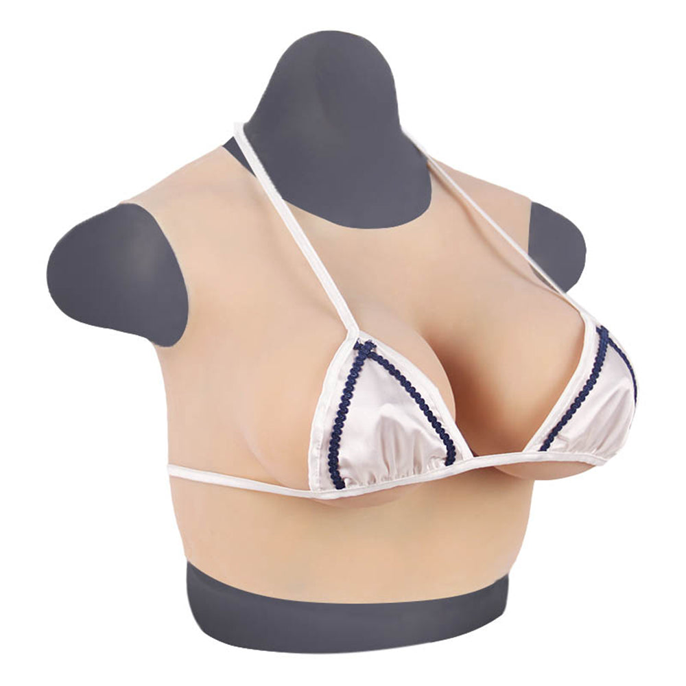 Cross-Love Crossdresser High Realistic Silicone E cup Round Collar Non-Sleeve Female Upper Body Form