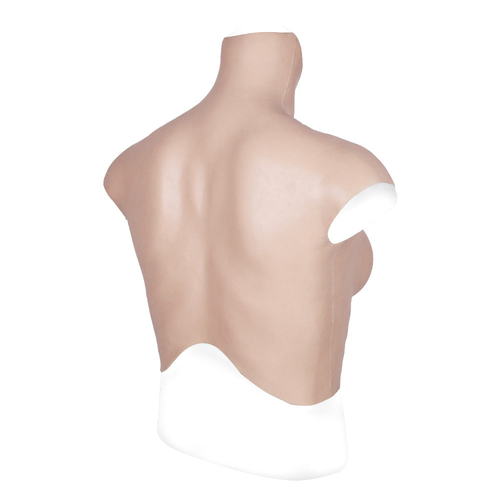 MaleTorso Caucasian B Cup High Neck Breast Form 7.0 Short Size L
