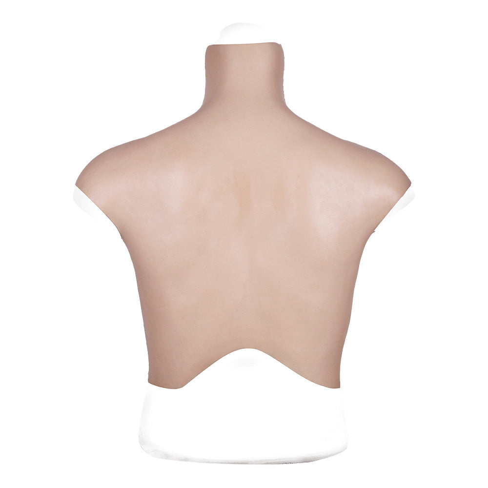MaleTorso Caucasian B Cup High Neck Breast Form 7.0 Short Size L
