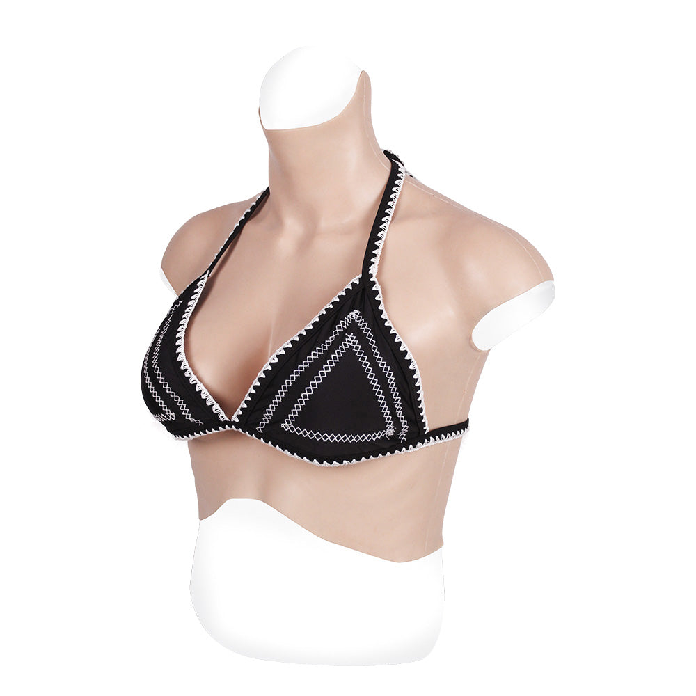 MaleTorso Caucasian B Cup High Neck Breast Form 7.0 Short Size L
