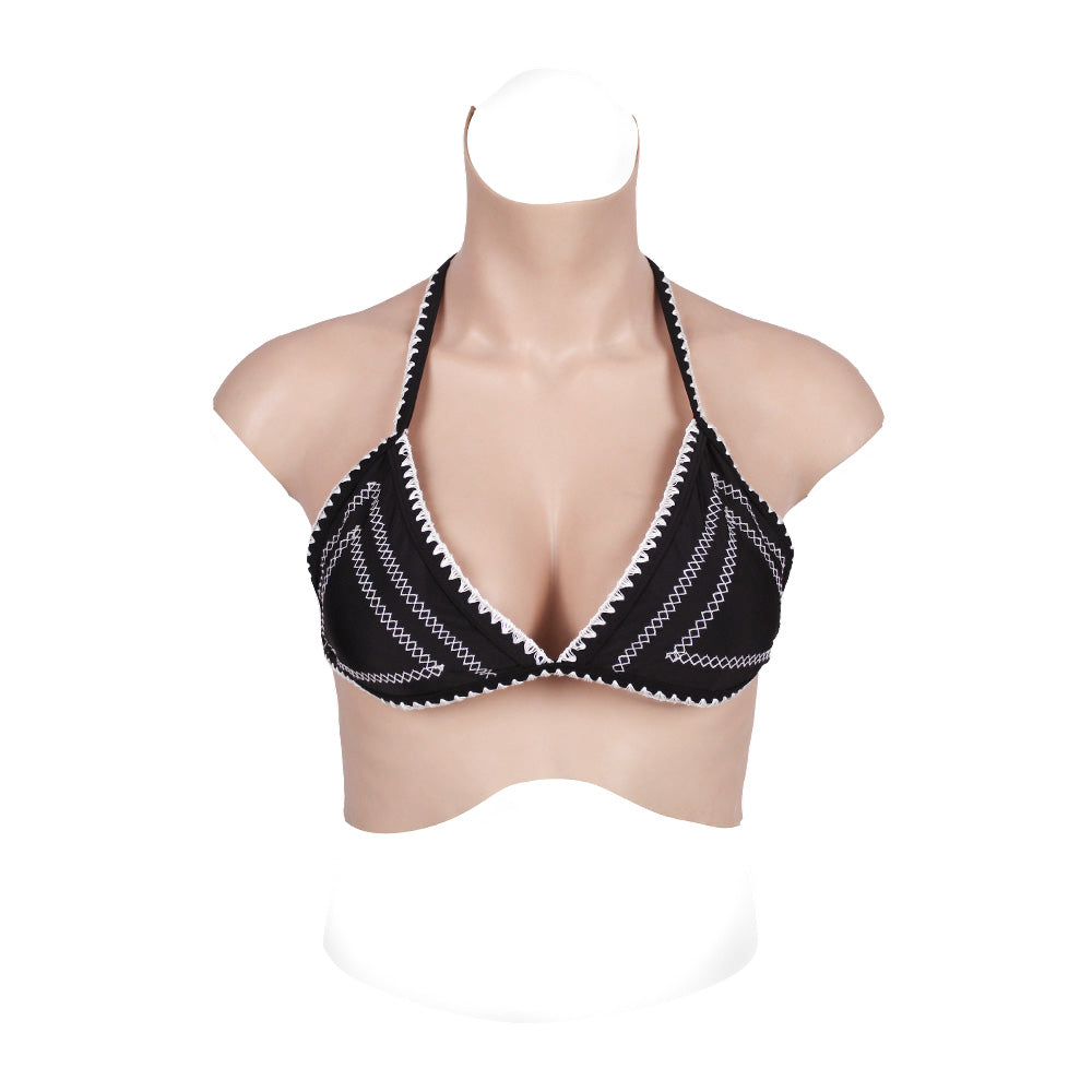 MaleTorso Caucasian B Cup High Neck Breast Form 7.0 Short Size L