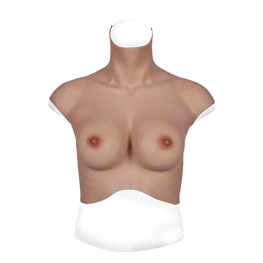 MaleTorso Natural C Cup High Neck Breast Form 7.0 Short Size L