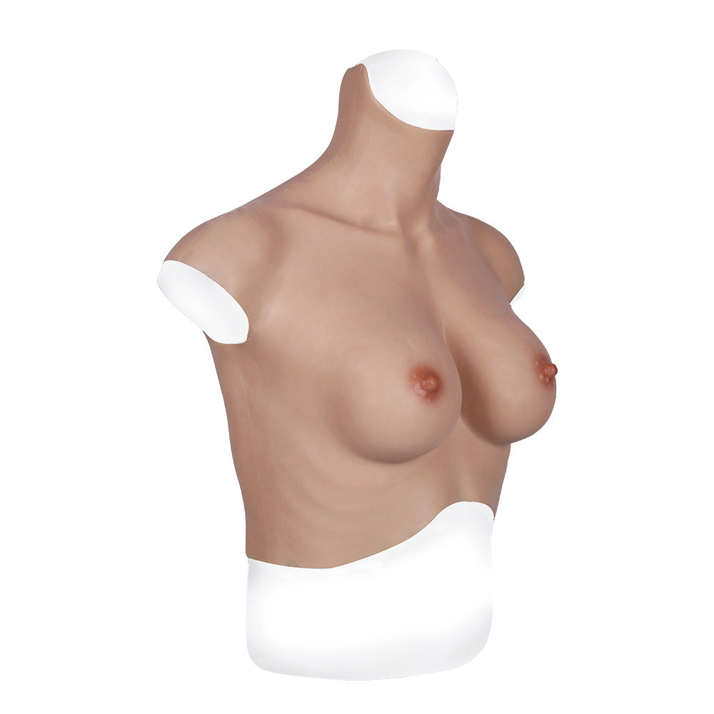 MaleTorso Natural C Cup High Neck Breast Form 7.0 Short Size L