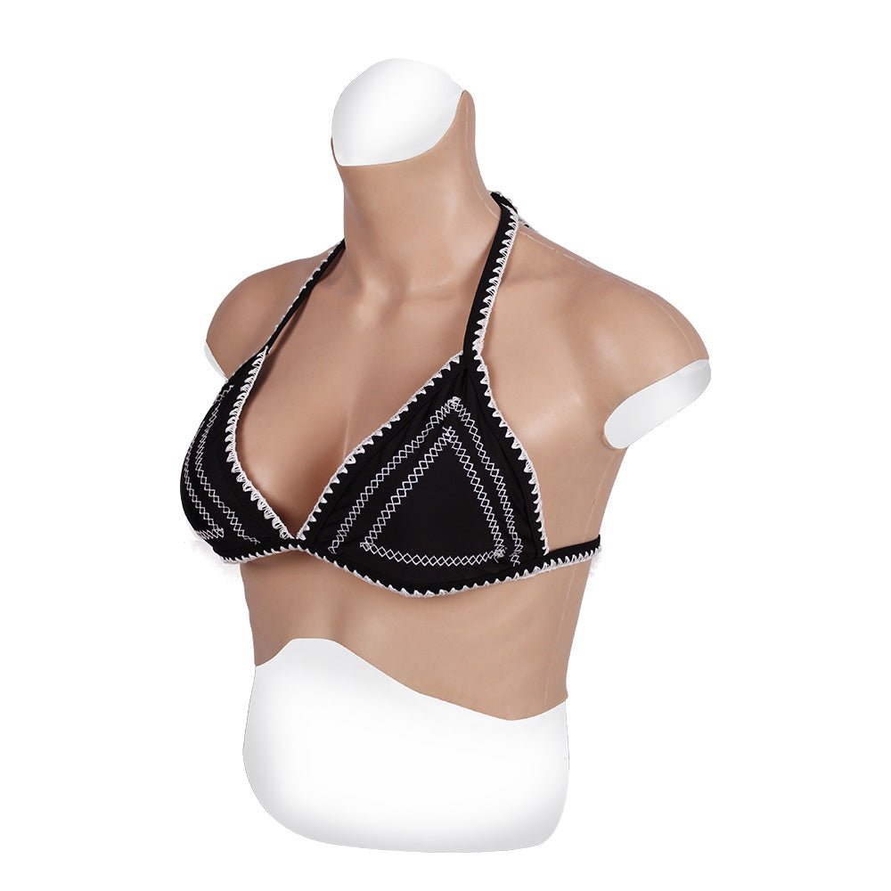 MaleTorso Natural C Cup High Neck Breast Form 7.0 Short Size L