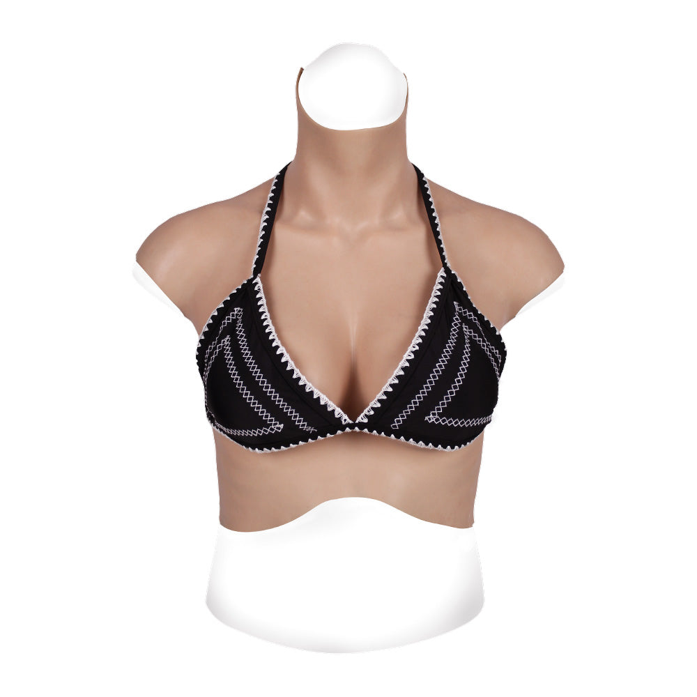 MaleTorso Natural C Cup High Neck Breast Form 7.0 Short Size L