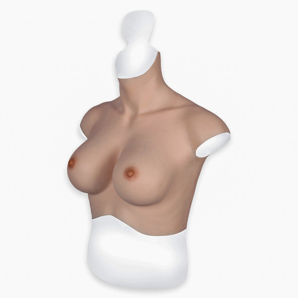 MaleTorso Natural E Cup High Neck Breast Form 7.0 Short Size L