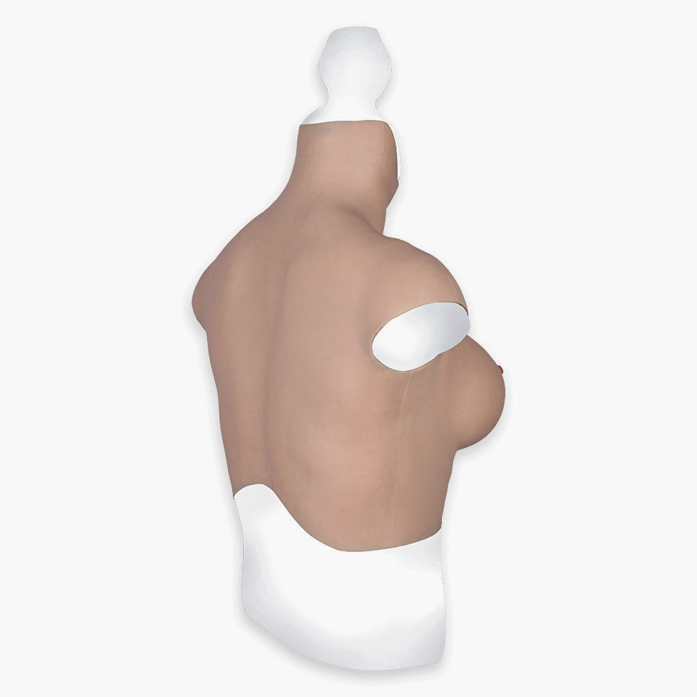 MaleTorso Natural E Cup High Neck Breast Form 7.0 Short Size L