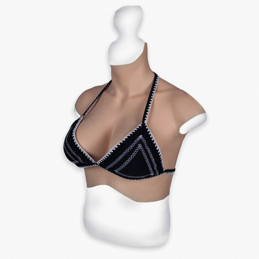 MaleTorso Natural E Cup High Neck Breast Form 7.0 Short Size L