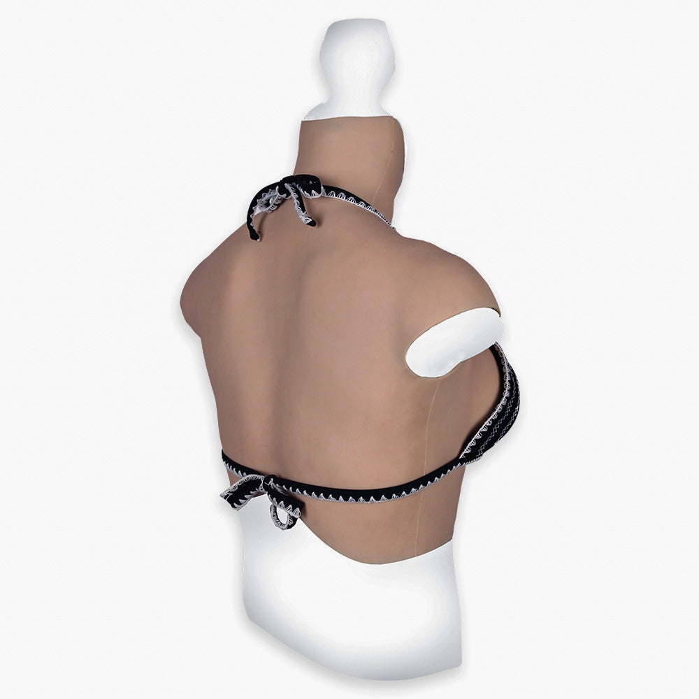 MaleTorso Natural E Cup High Neck Breast Form 7.0 Short Size L