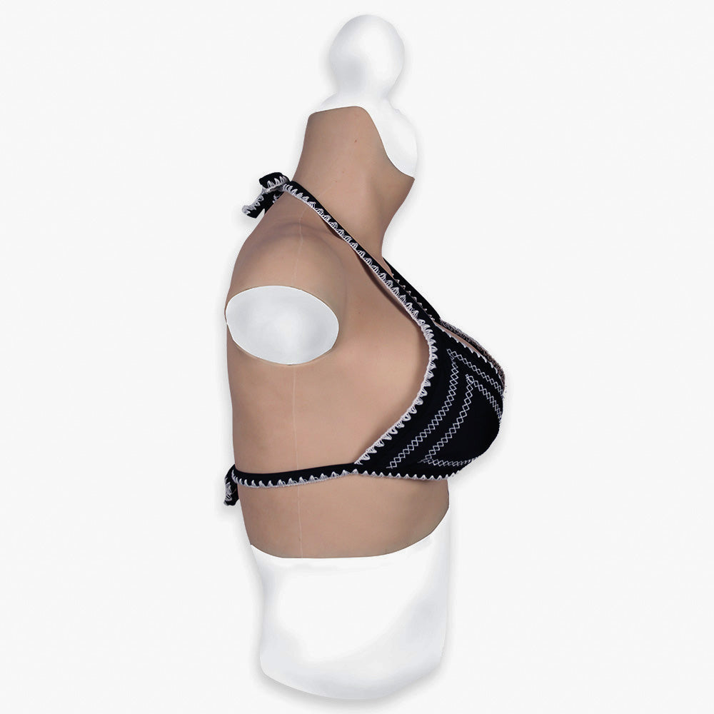MaleTorso Natural E Cup High Neck Breast Form 7.0 Short Size L