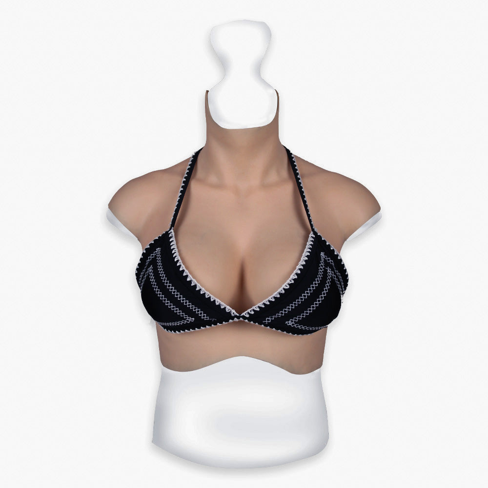 MaleTorso Natural E Cup High Neck Breast Form 7.0 Short Size L