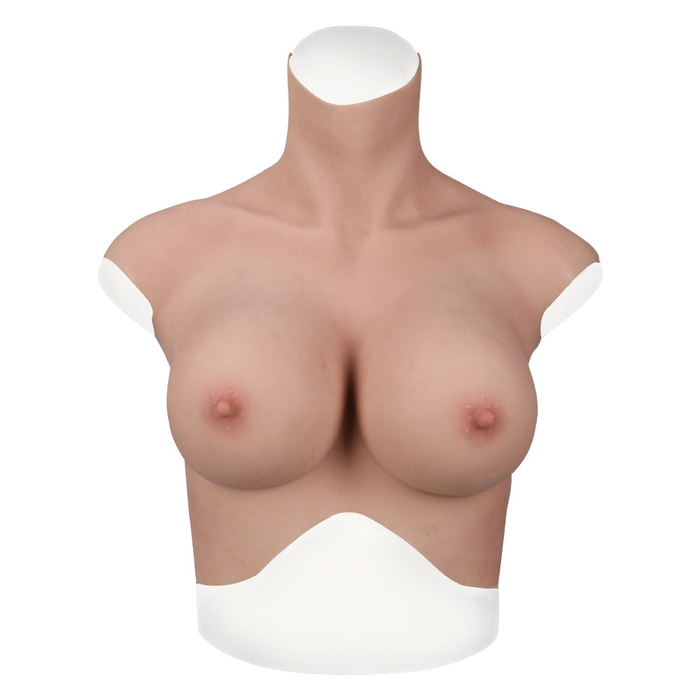 MaleTorso Natural H Cup High Neck Breast Form 7.0 Short Size L