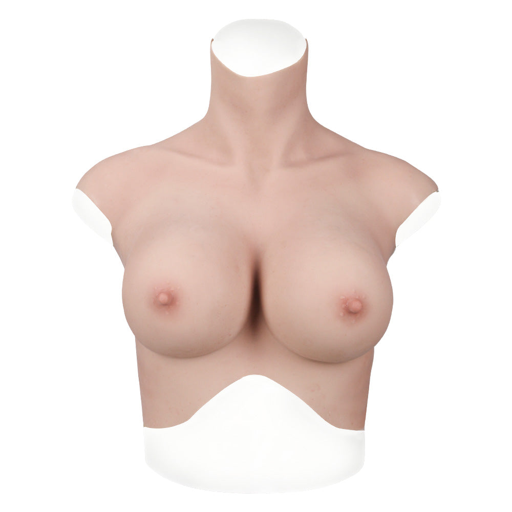 MaleTorso Caucasian H Cup High Neck Breast Form 7.0 Short Size L