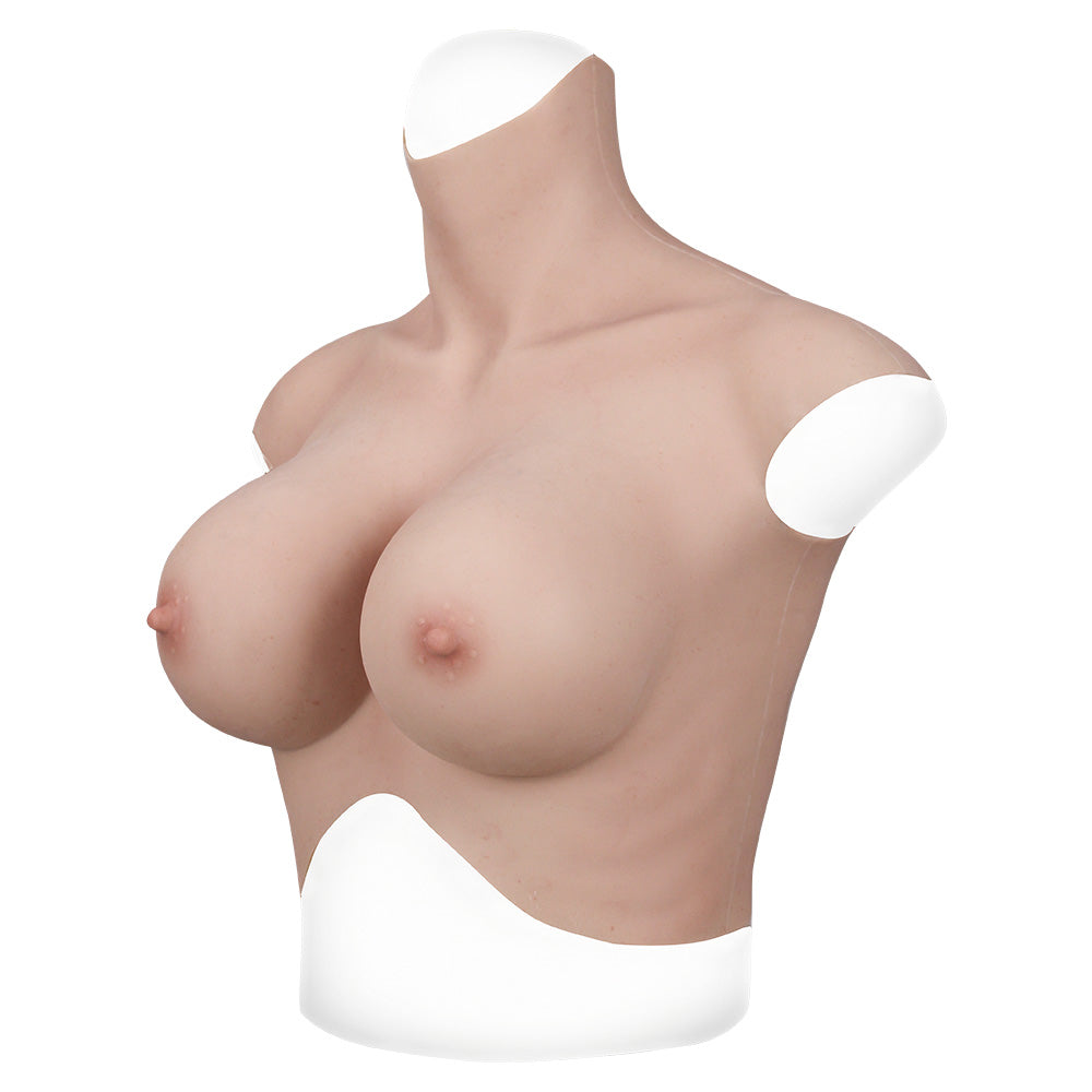MaleTorso Caucasian H Cup High Neck Breast Form 7.0 Short Size L