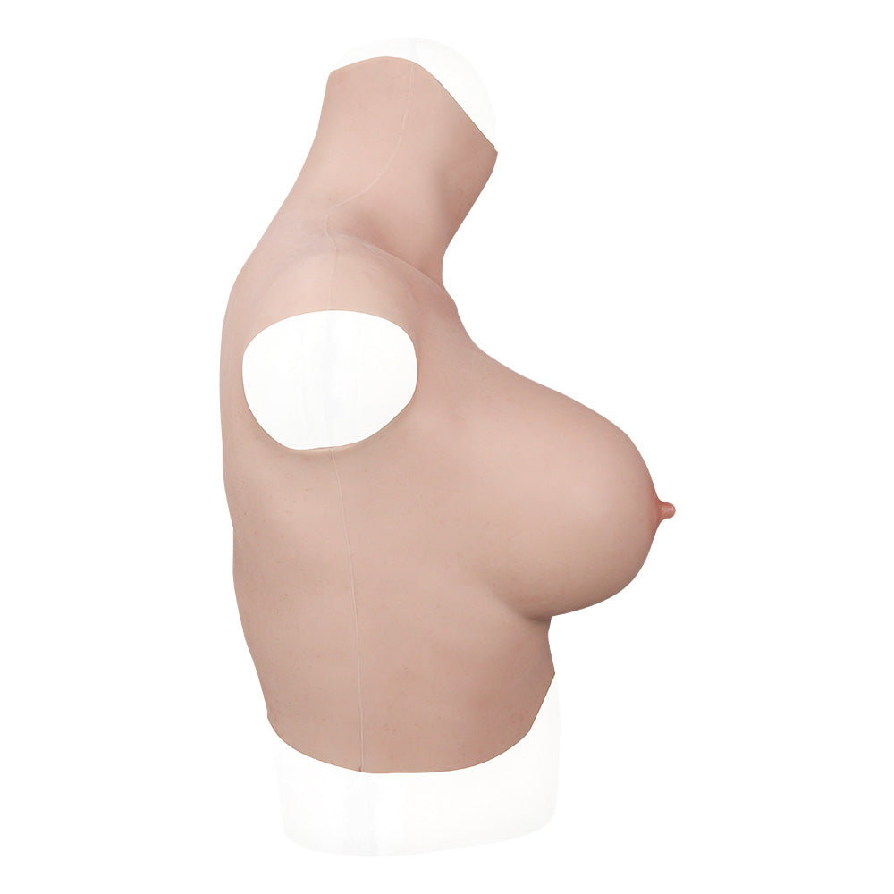 MaleTorso Caucasian H Cup High Neck Breast Form 7.0 Short Size L
