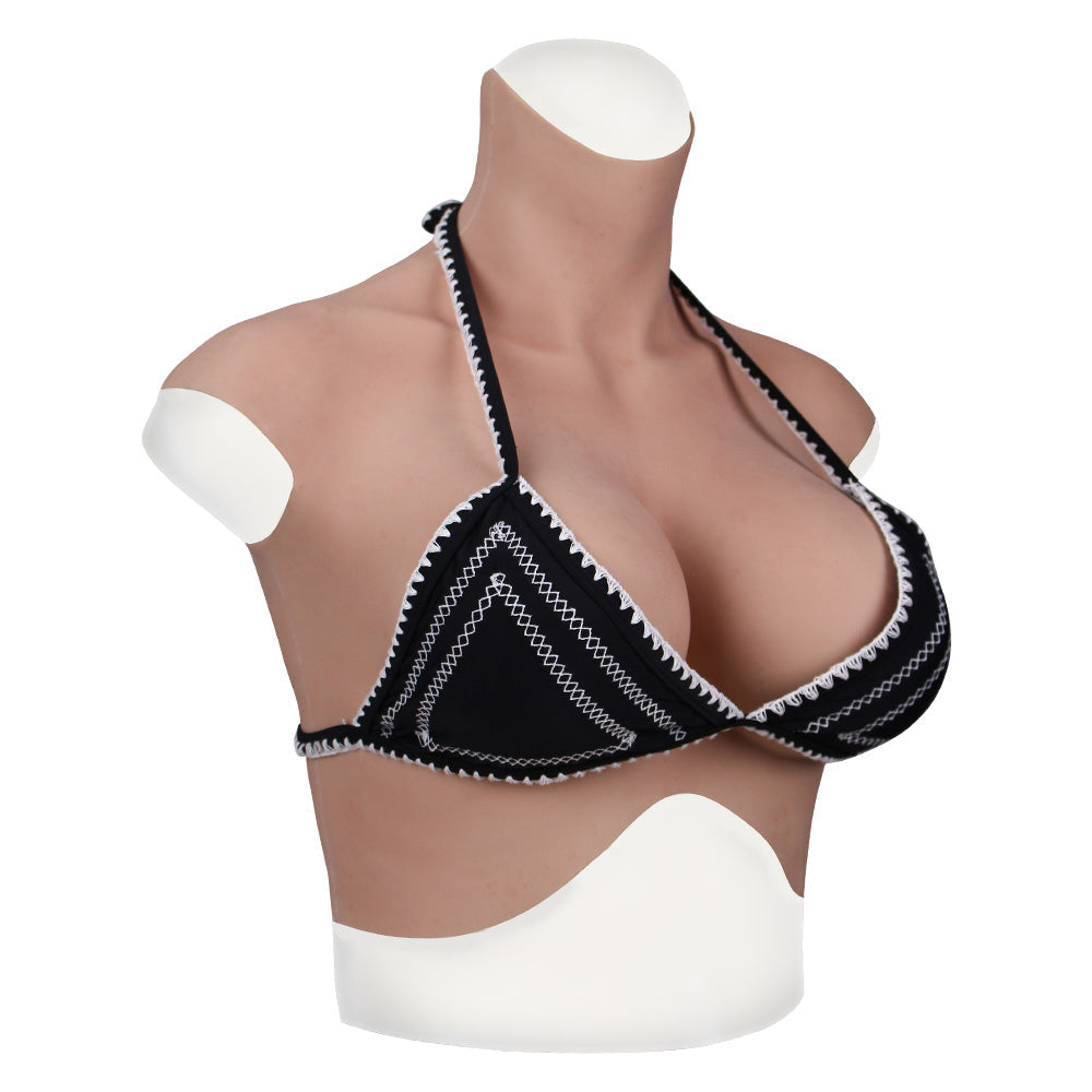 MaleTorso Natural H Cup High Neck Breast Form 7.0 Short Size L