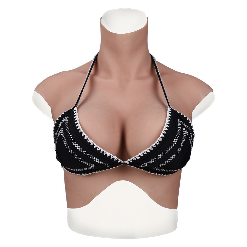 MaleTorso Natural H Cup High Neck Breast Form 7.0 Short Size L