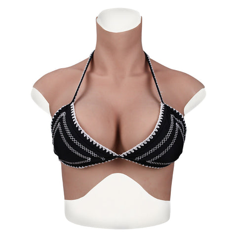MaleTorso Natural H Cup High Neck Breast Form 7.0 Short Size L