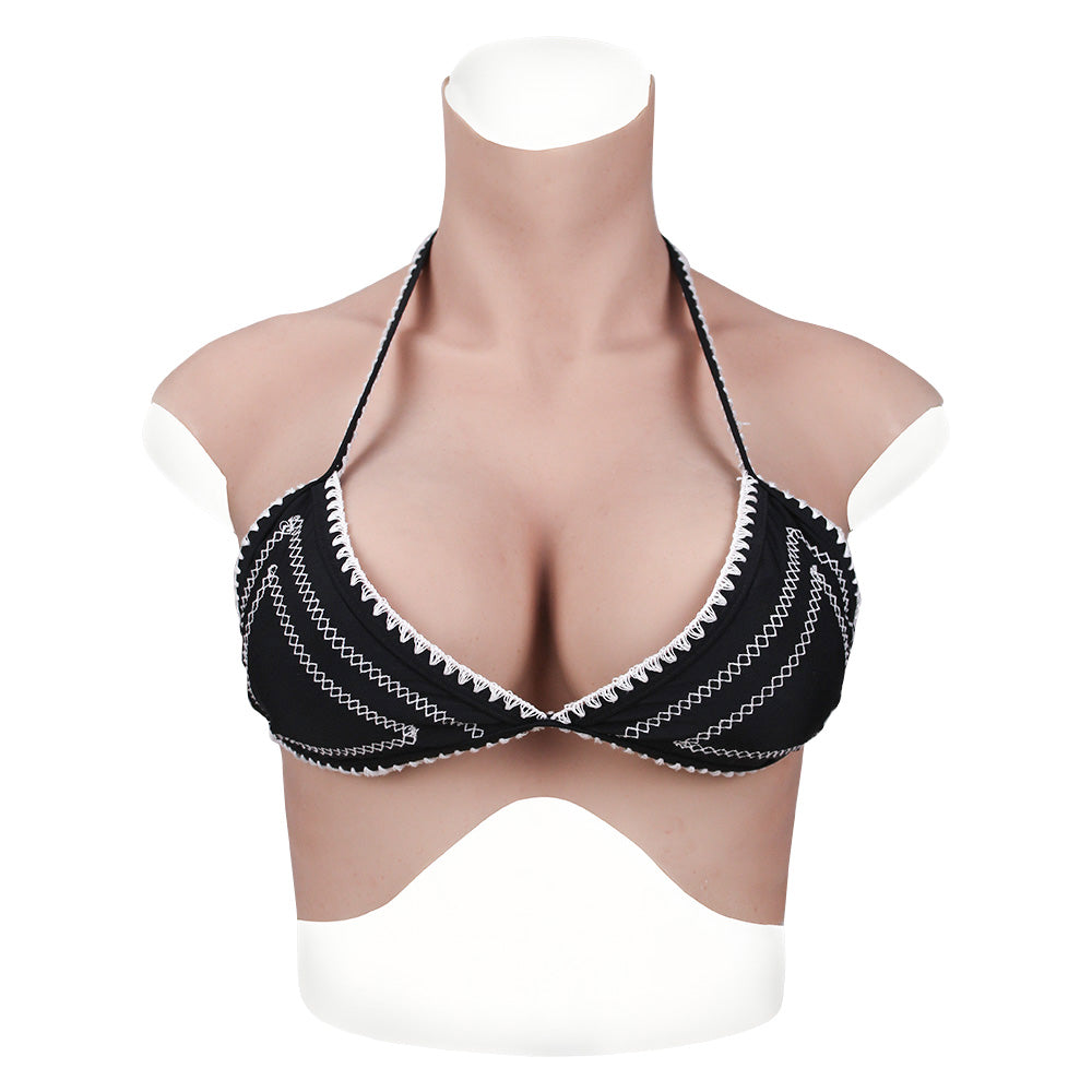 MaleTorso Caucasian H Cup High Neck Breast Form 7.0 Short Size L