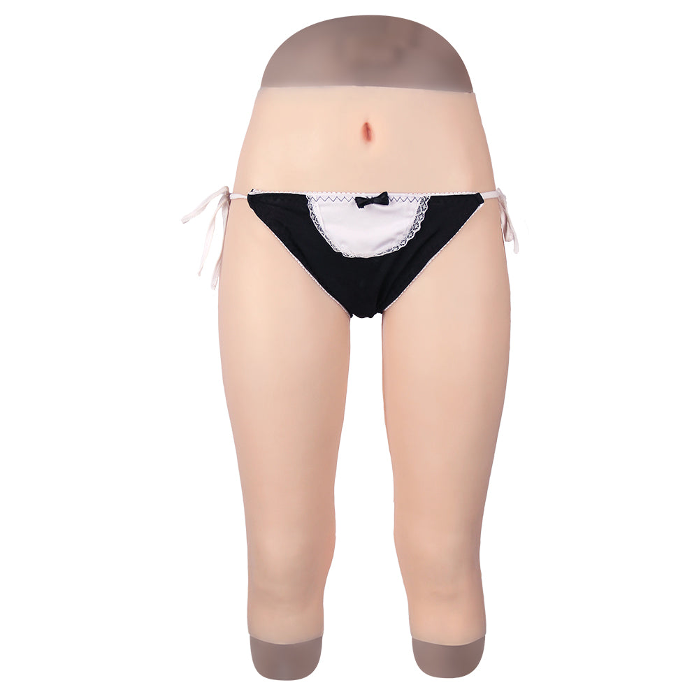 Cross-Love Crossdress Female Realistic Penetrable Vagina Wearable Silicone Short Capri Seventh Pant