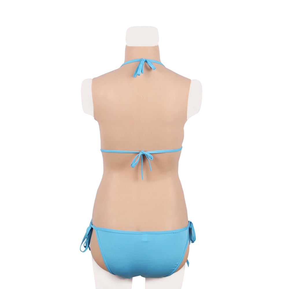 Cross-Love Cross Dress L-Size D-Cup Realistic Crop Top Briefs Silicone Wearable Body Form with Knickers Pant Bodysuit