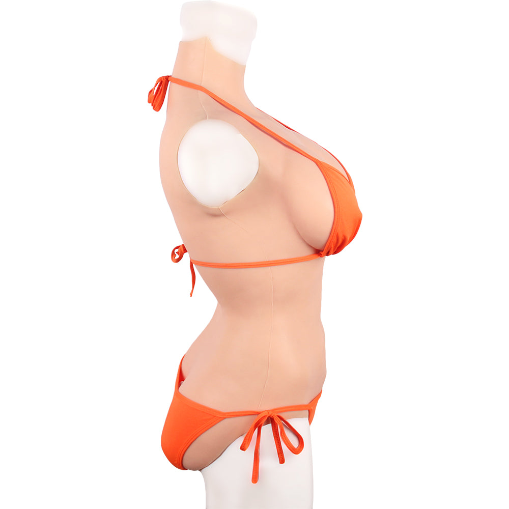 Cross-Love Cross Dress M-Size C-Cup Realistic Crop Top Briefs Silicone Wearable Body Form with Knickers Pant Bodysuit