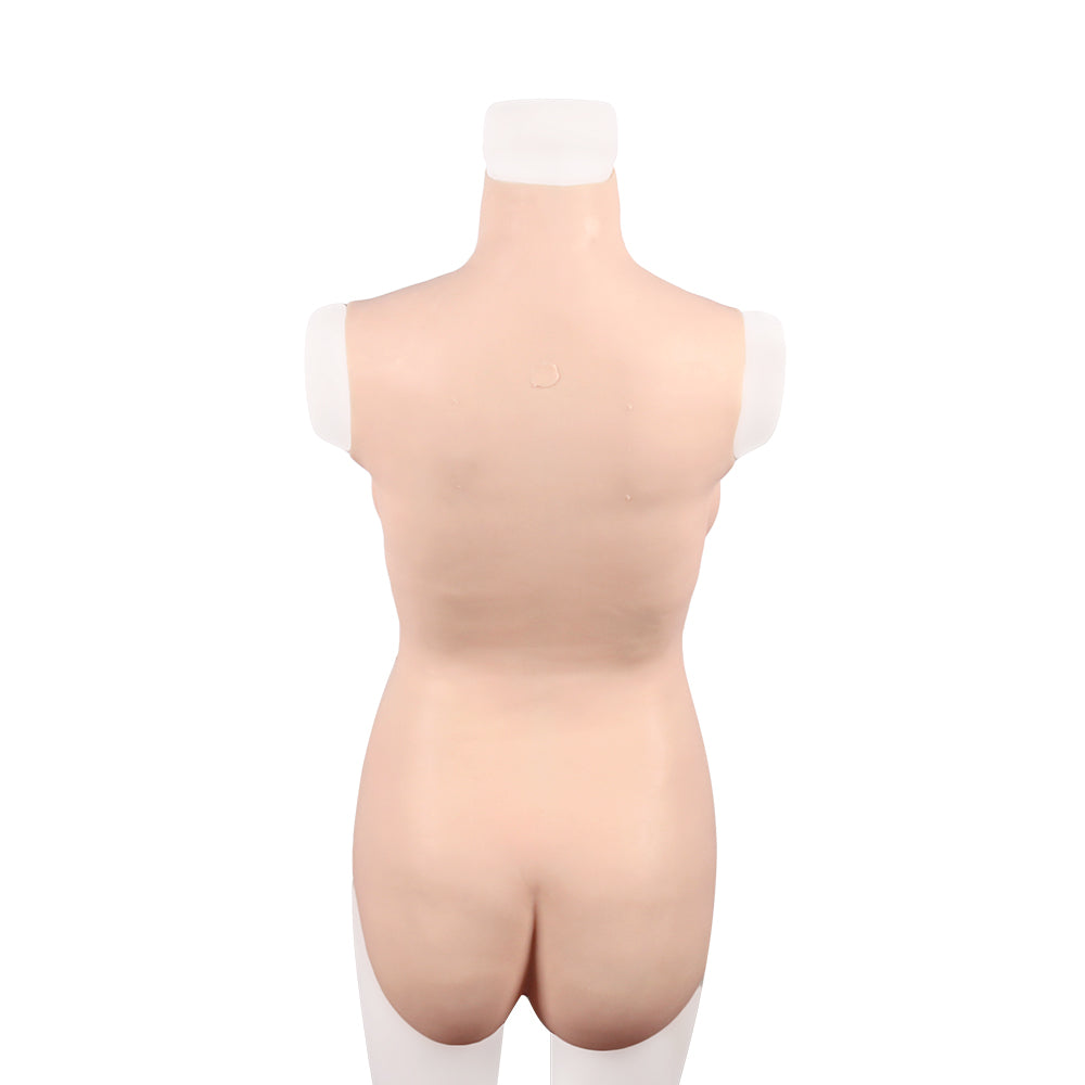 Cross-Love Cross Dress L-Size E-Cup Realistic Crop Top Briefs Silicone Wearable Body Form with Knickers Pant Bodysuit